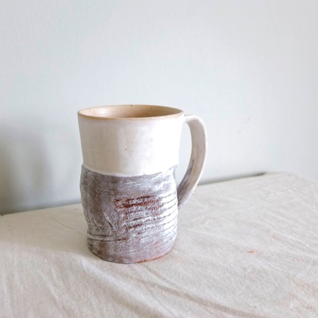 咖啡牛奶 撞色咖啡杯 茶杯 300c.c - 咖啡杯/马克杯 - 陶 
