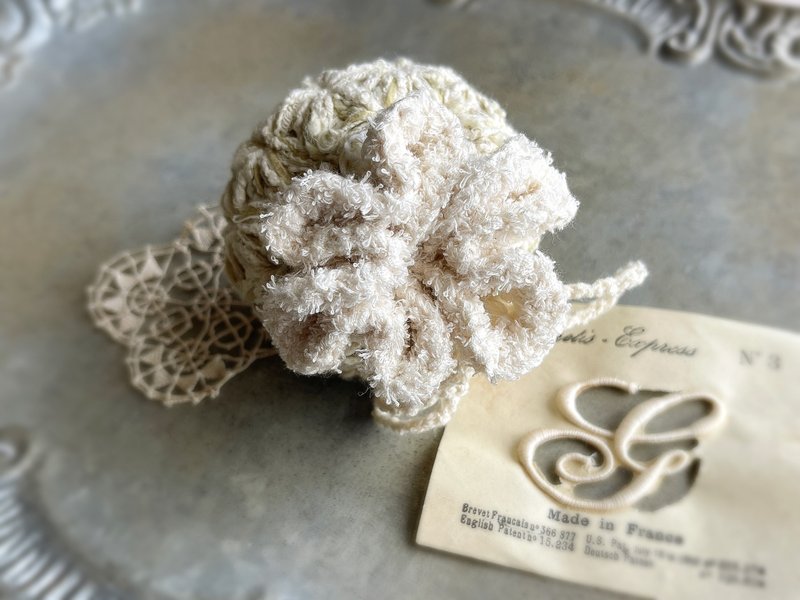 Knitting 生命之花束口袋 - 恬静 - 束口袋双肩包 - 棉．麻 