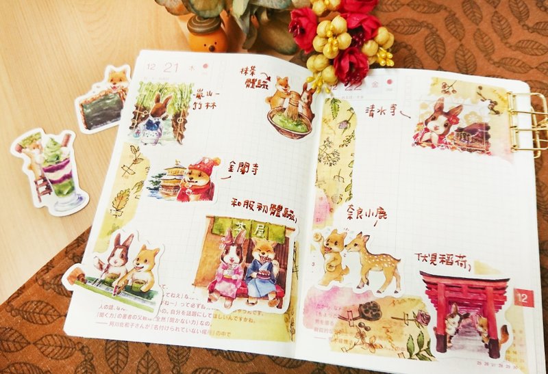 小画室环游世界-京都篇/10入贴纸-(材质更换) - 贴纸 - 纸 