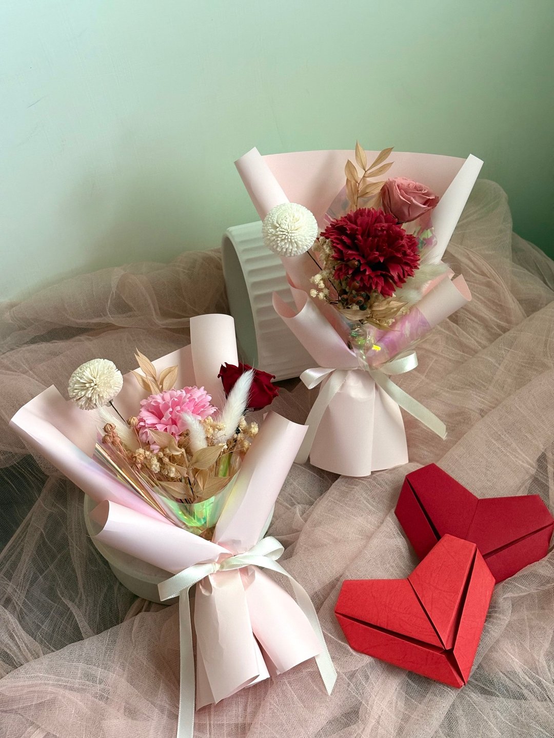 【恬然之爱 花束】母亲节 永生干燥花礼 香皂花 花礼 花束 - 干燥花/捧花 - 植物．花 多色