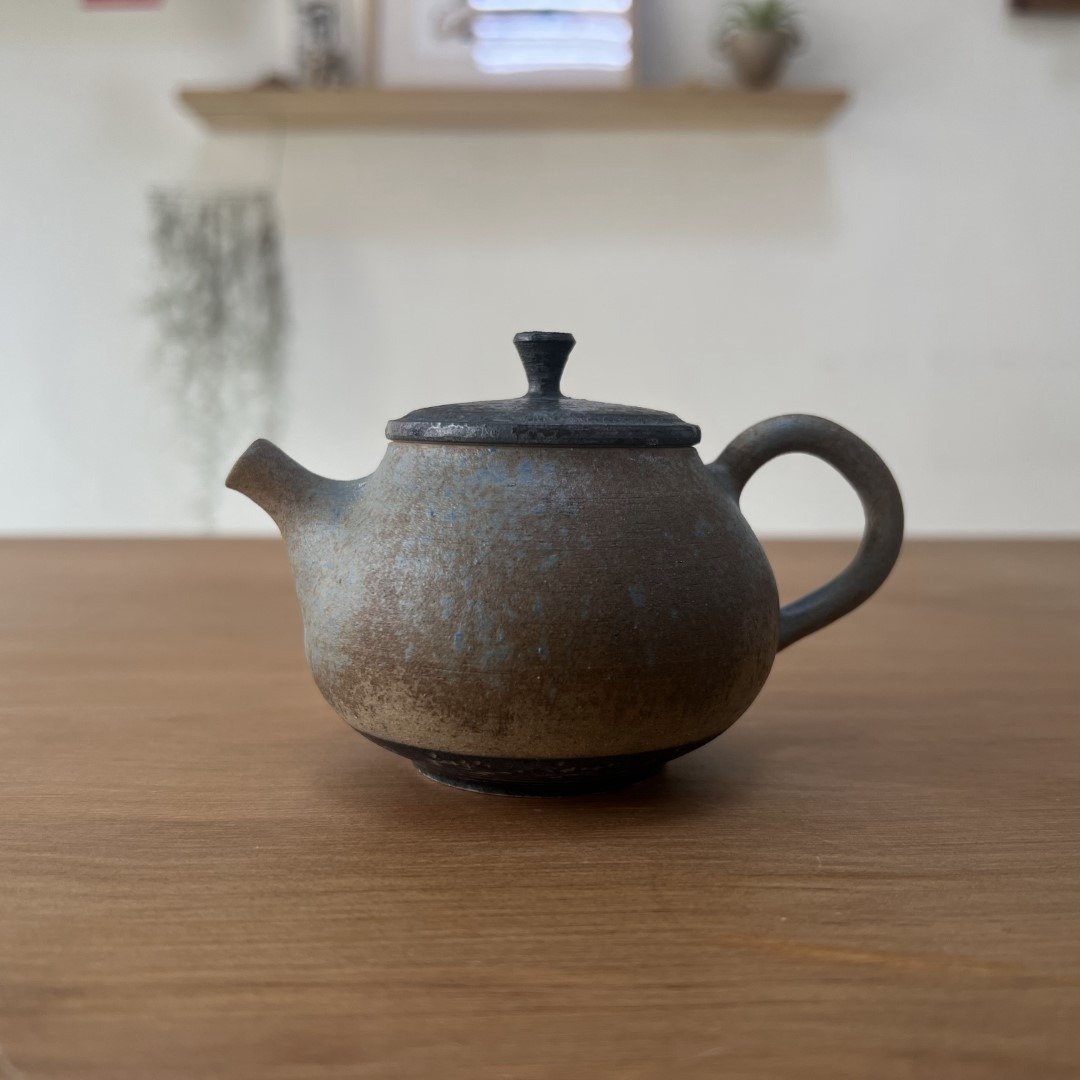 时光之轮 斑驳蓝 手工陶茶壶 - 茶具/茶杯 - 陶 蓝色