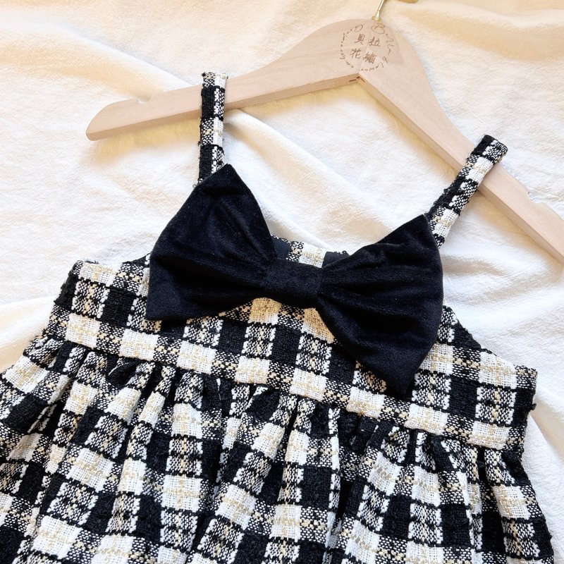 贝拉花绣 朵朵上衣-婴幼儿儿童-70-120cm可定制-小香名媛 - 童装上衣 - 棉．麻 黑色