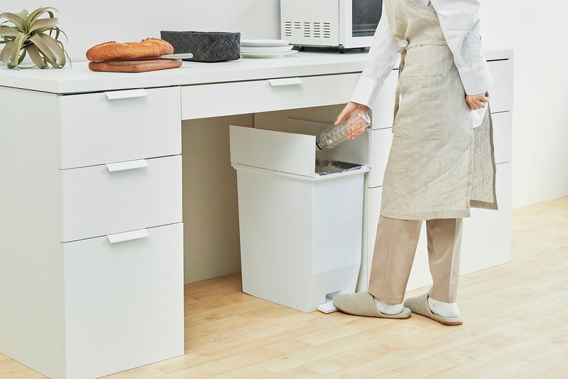 日本 RISU H&H系列踩踏对开分类垃圾桶 45L - 垃圾桶 - 塑料 