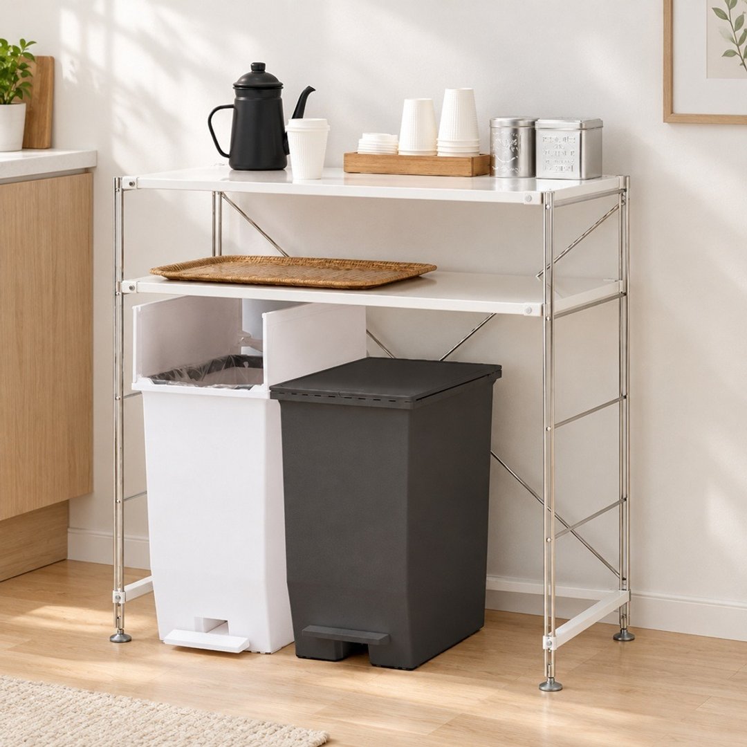 日本 RISU H&H 系列 踩踏对开分类垃圾桶 45L - 垃圾桶 - 塑料 