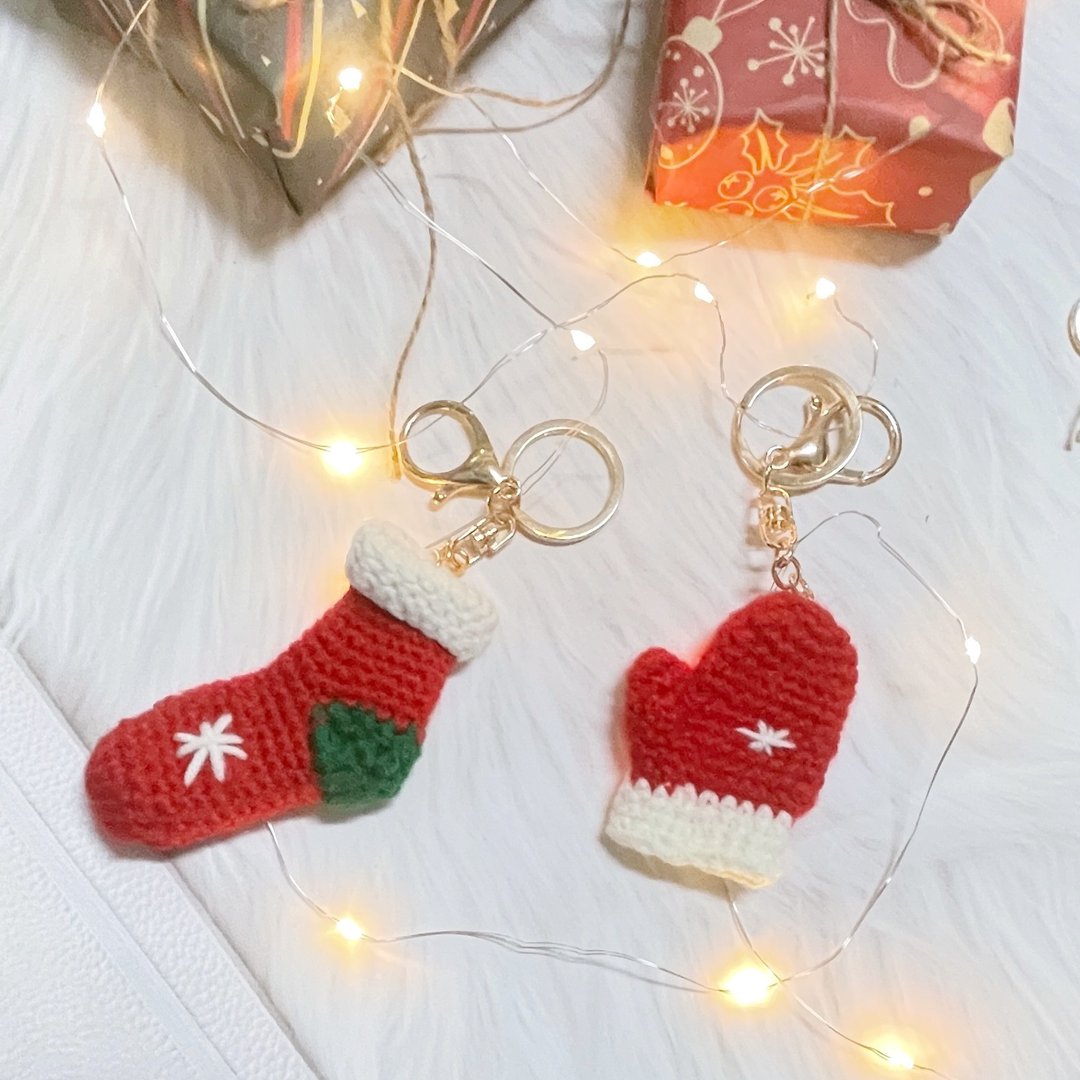 手工钩织圣诞吊饰【Crochet Keychain】圣诞限定 - 吊饰 - 棉 