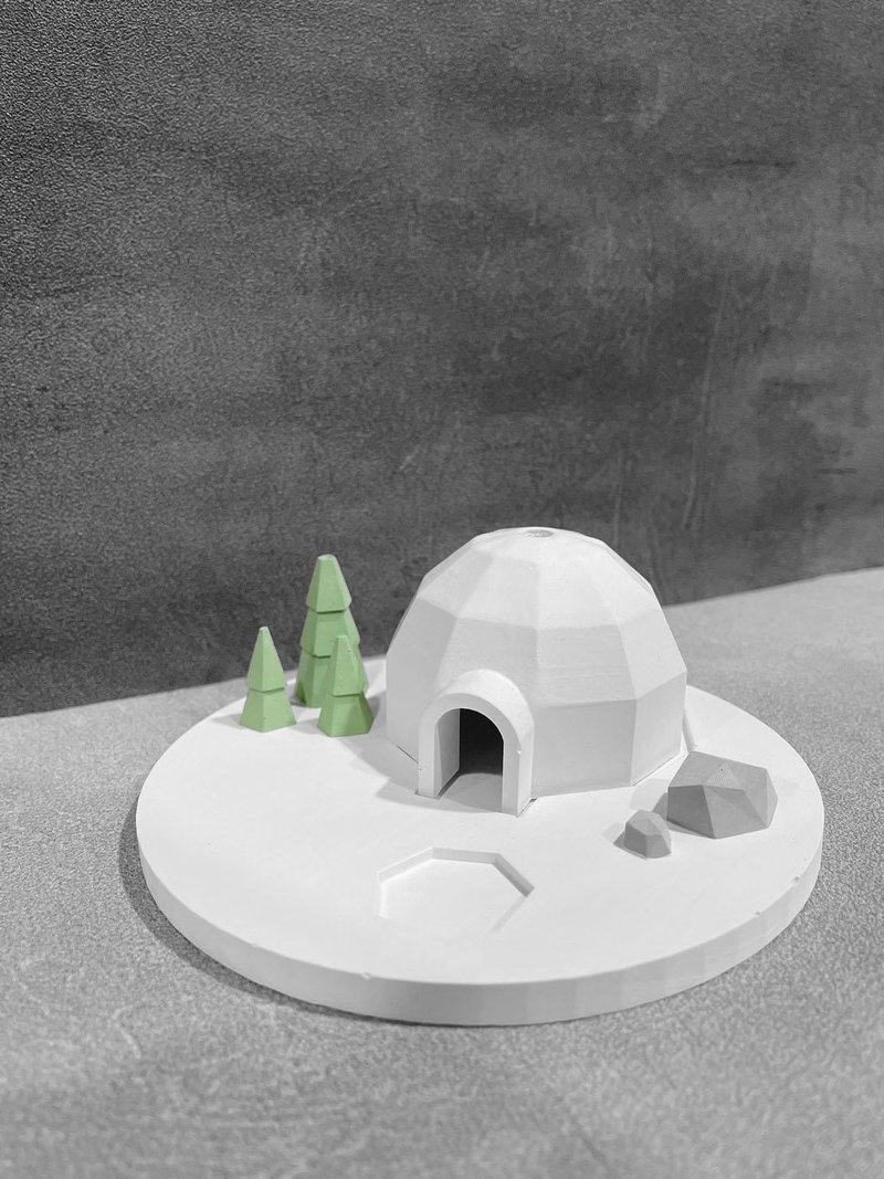 【圣诞送礼首选】塔香座 - 冰屋 X  塔香 - 香薰/精油/线香 - 水泥 