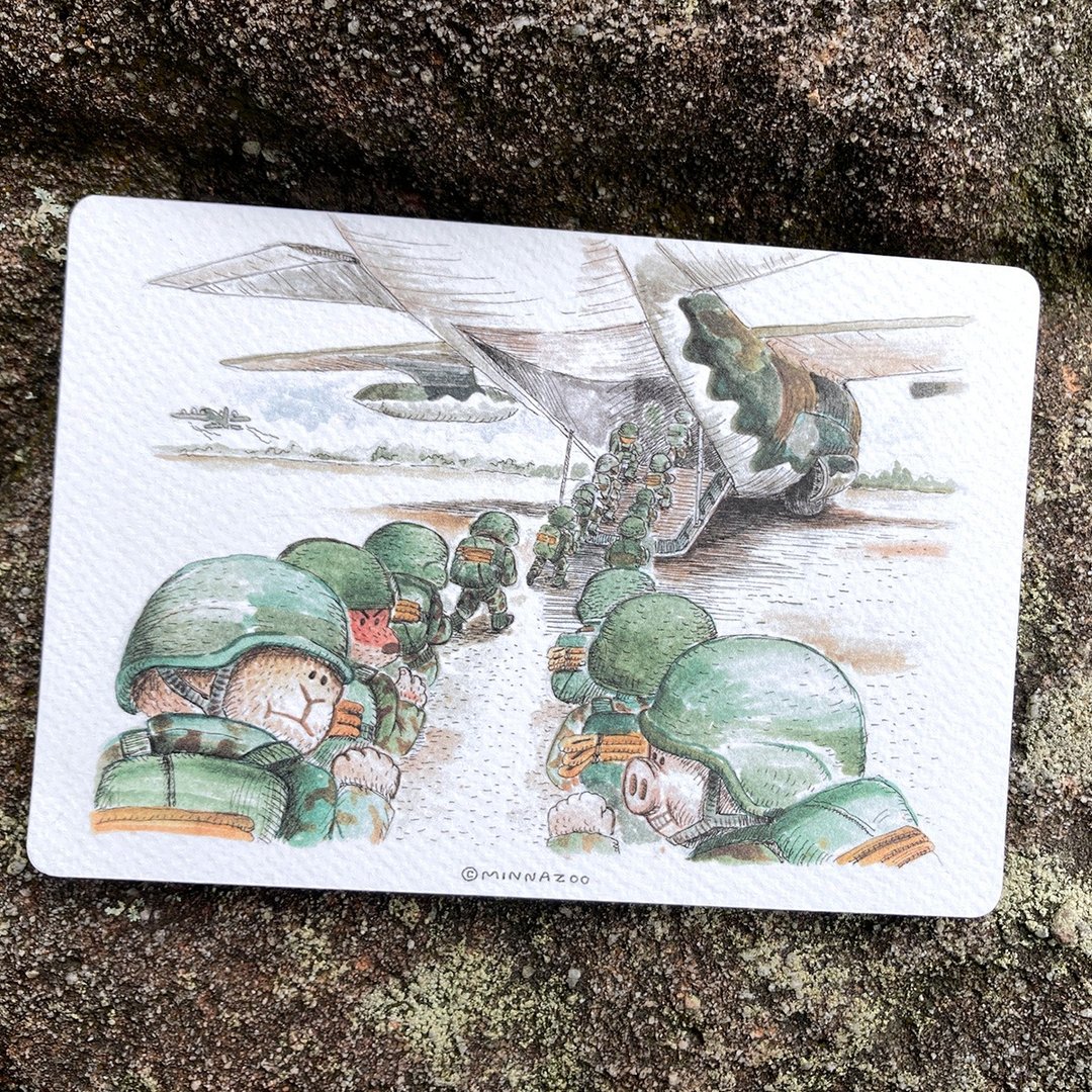 【军旅】伞兵系列 I 空跳训练 - 卡片/明信片 - 纸 