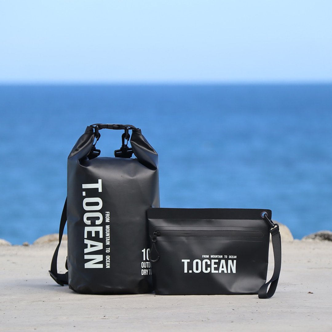 【快速出货】T.OCEAN 10L 双肩防水包 防水袋 水上活动适用 - 运动配件 - 其他人造纤维 绿色