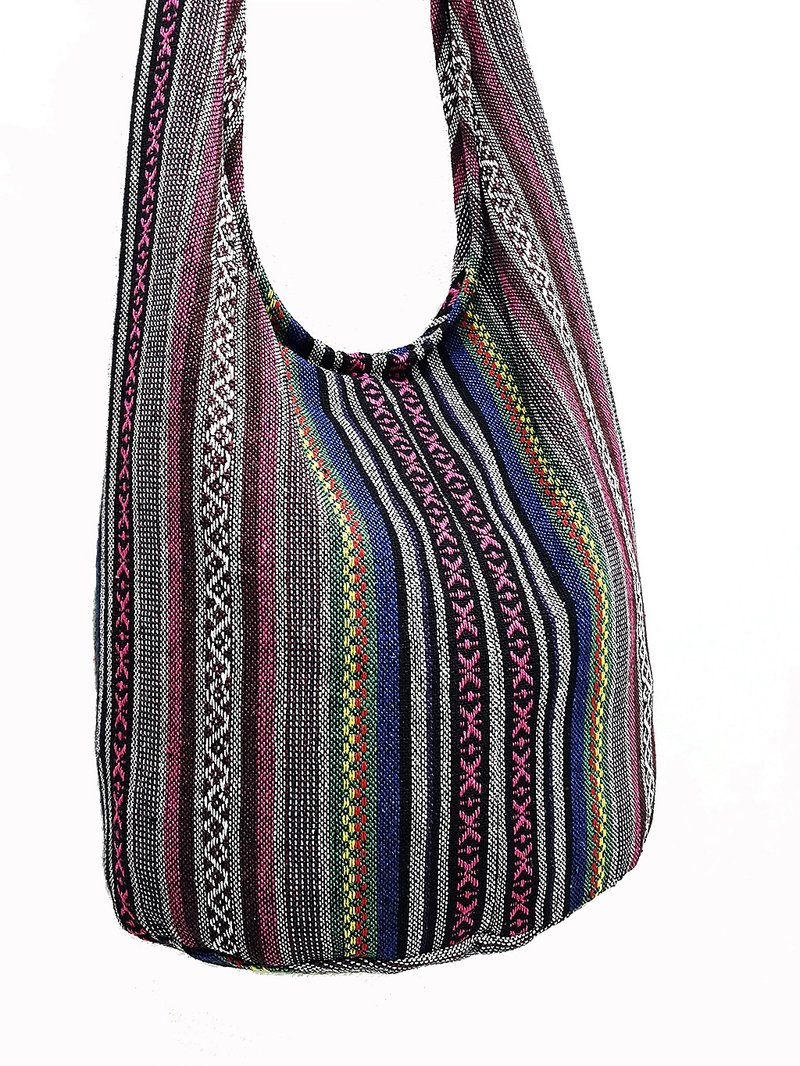 Woven Cotton Bag Boho bag Shoulder bag Crossbody bag Long Strap CWB - 其他 - 棉．麻 多色