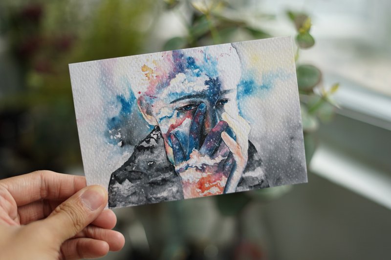 明信片 PC-HU-022 不把情绪挂脸上的人 - 卡片/明信片 - 纸 多色