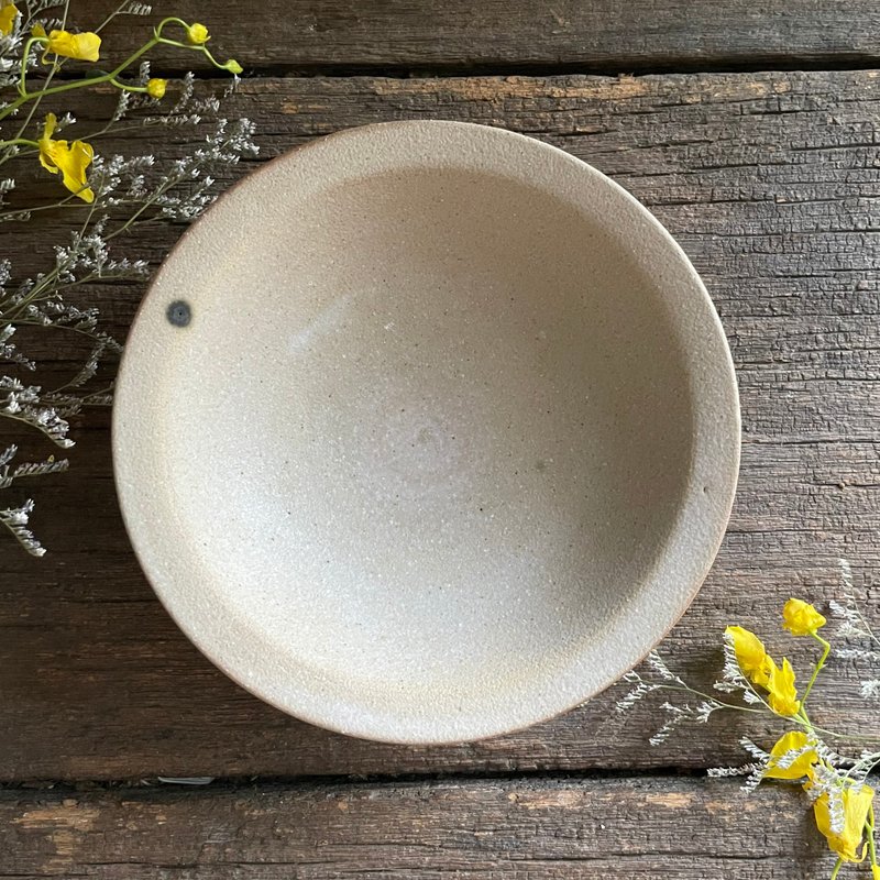 平光燕麦色浅碗 - 碗 - 陶 白色