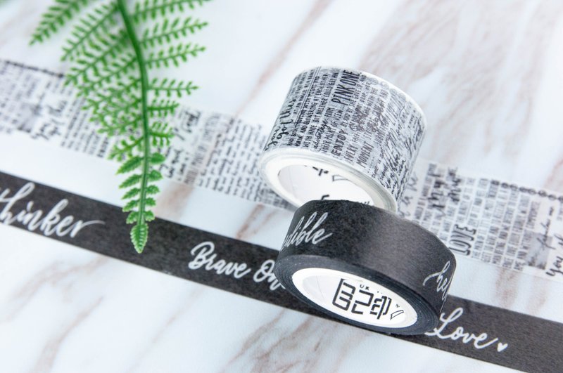 【murmur】【 positive thinker】 茄子先生 手写纸胶带 最初弹 - 纸胶带 - 纸 白色