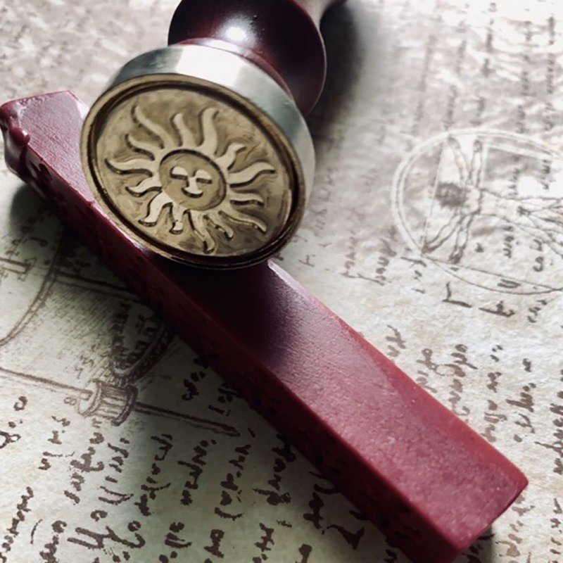 太阳蜡封 蜡烛封印 意大利制  火漆印章 火漆章 - 印章/印台 - 蜡 