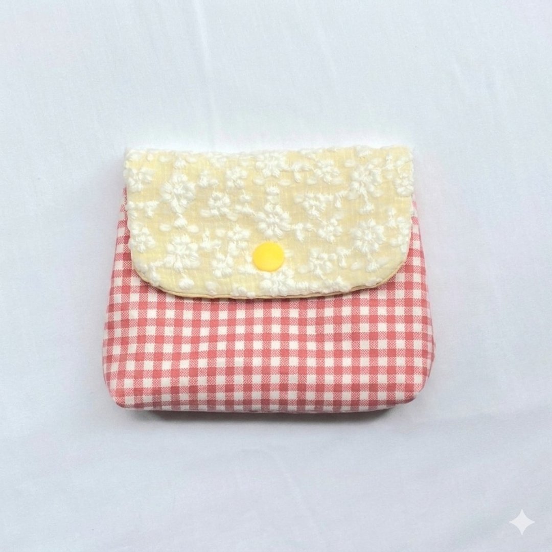 【MY HANDMADE】蕾丝与格子   l钱包 l化妆包 - 零钱包 - 棉 多色