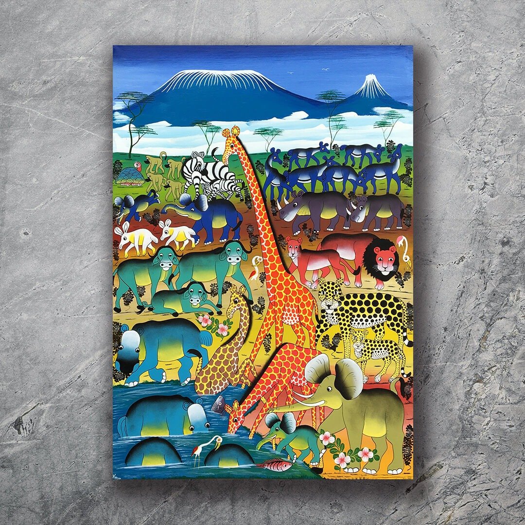 【U016动物草原-Kava】非洲艺术原画作/100x70cm - 海报/装饰画/版画 - 其他材质 