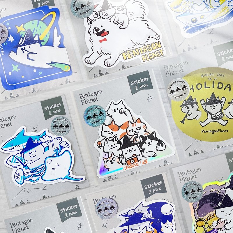 大贴纸集合 行李箱贴纸【任选 5 入】 - 贴纸 - 防水材质 白色