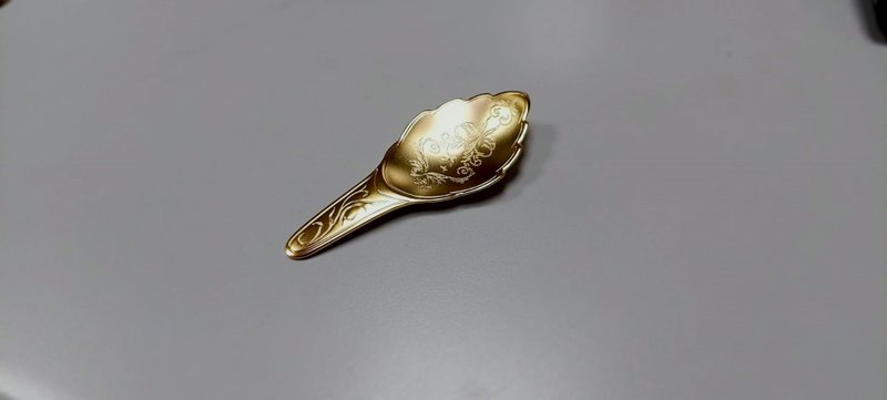 日本Shinko 日本制餐具-典雅叶形 茶叶匙 金色款 - 茶具/茶杯 - 不锈钢 金色