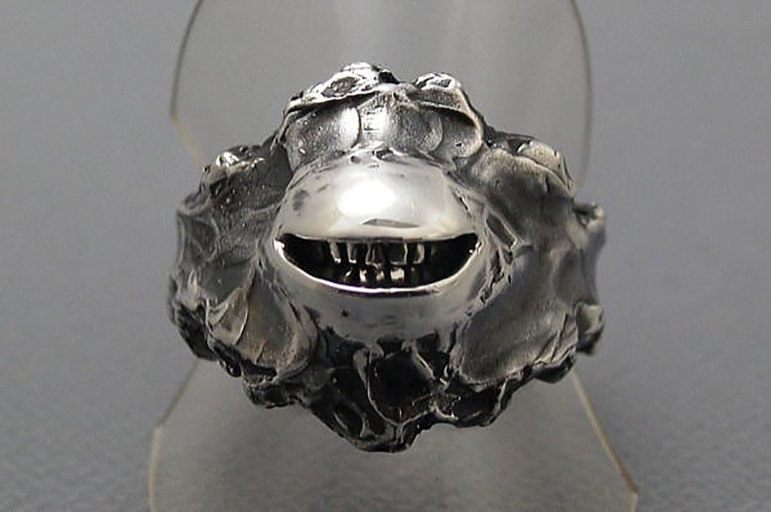 smile ball ring_4 (s_m-R.08) 微笑 銀 戒指 指环 rock jewelry sterling silver - 戒指 - 纯银 银色