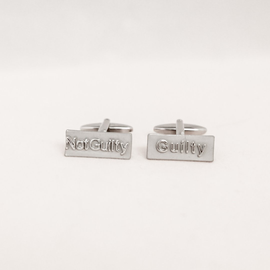 律师- 有罪/无罪 袖扣 GUILTY NOT GUILTY CUFFLINK - 袖扣 - 其他金属 
