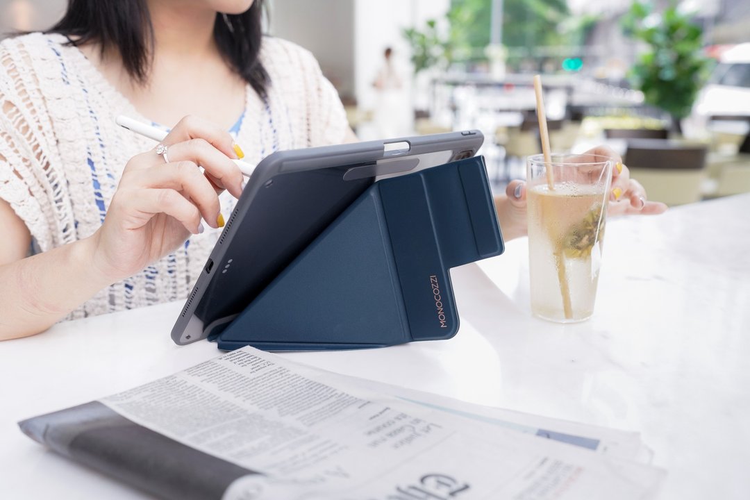 全保护翻盖保护壳附Apple Pencil插槽 iPad 13- 午夜蓝 - 平板/电脑保护壳 - 其他材质 蓝色