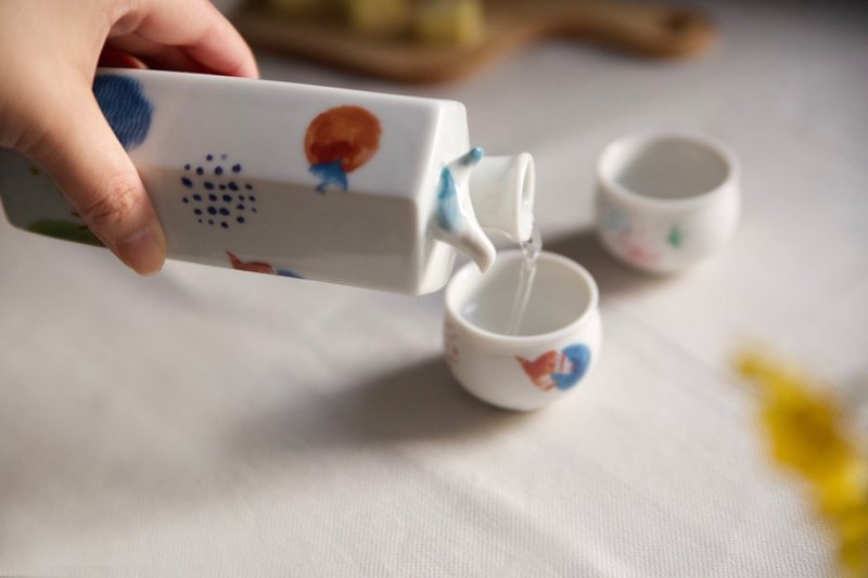 鸣き徳利-鸟鸣声日本清酒酒器/共3色 - 酒杯/酒器 - 瓷 