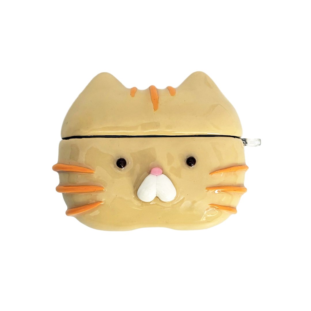 handmade cute airpods (pro) case - 耳机收纳 - 粘土 黄色