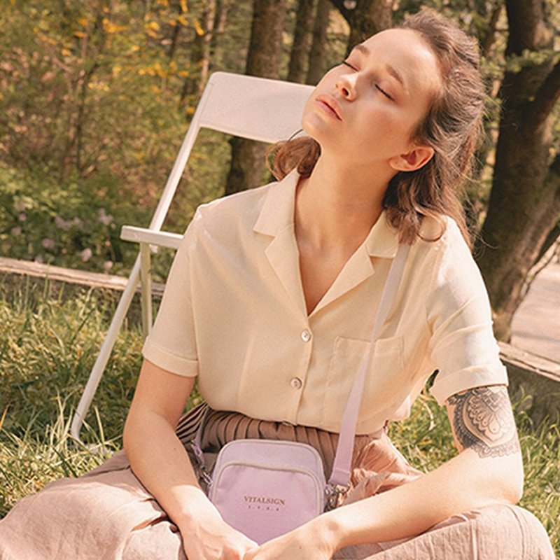 VITALSIGN Silk Blouse - 女装衬衫 - 聚酯纤维 黄色