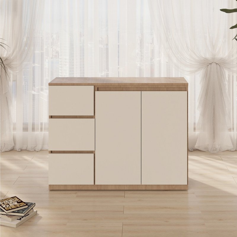 Starry 双门三抽斗柜(系统板/可定制) - 其他家具 - 木头 卡其色