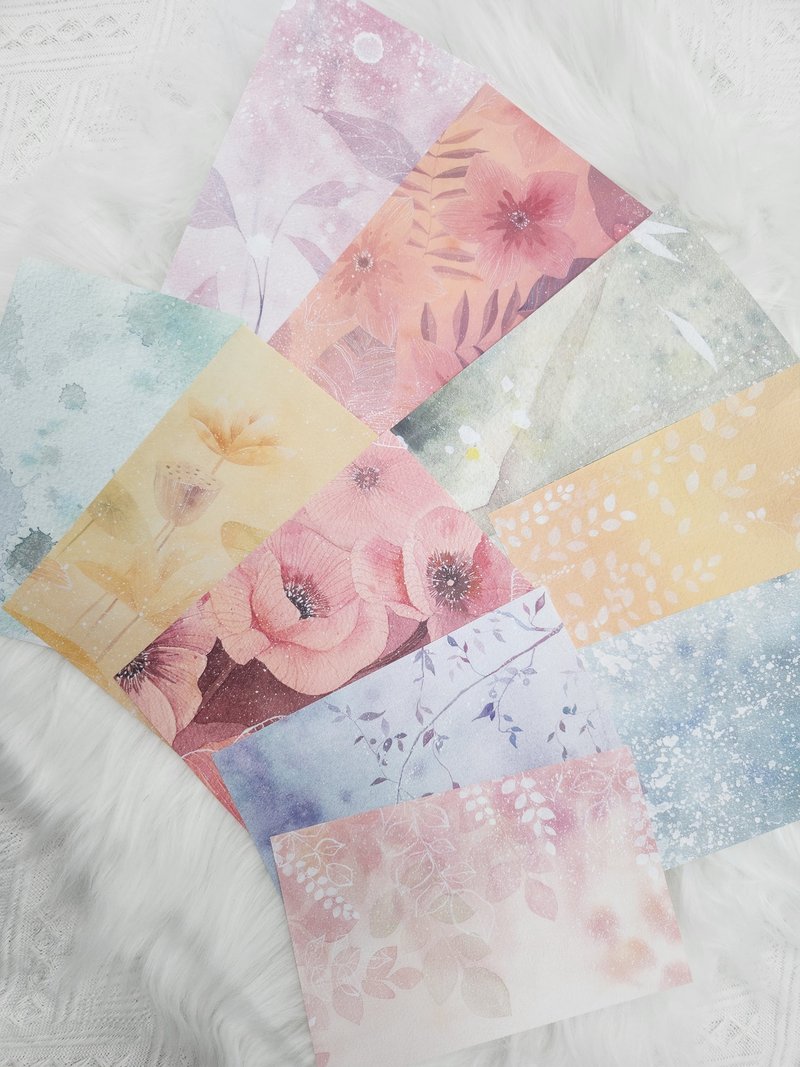 10款疗愈水彩背景纸 80g - 贴纸 - 纸 