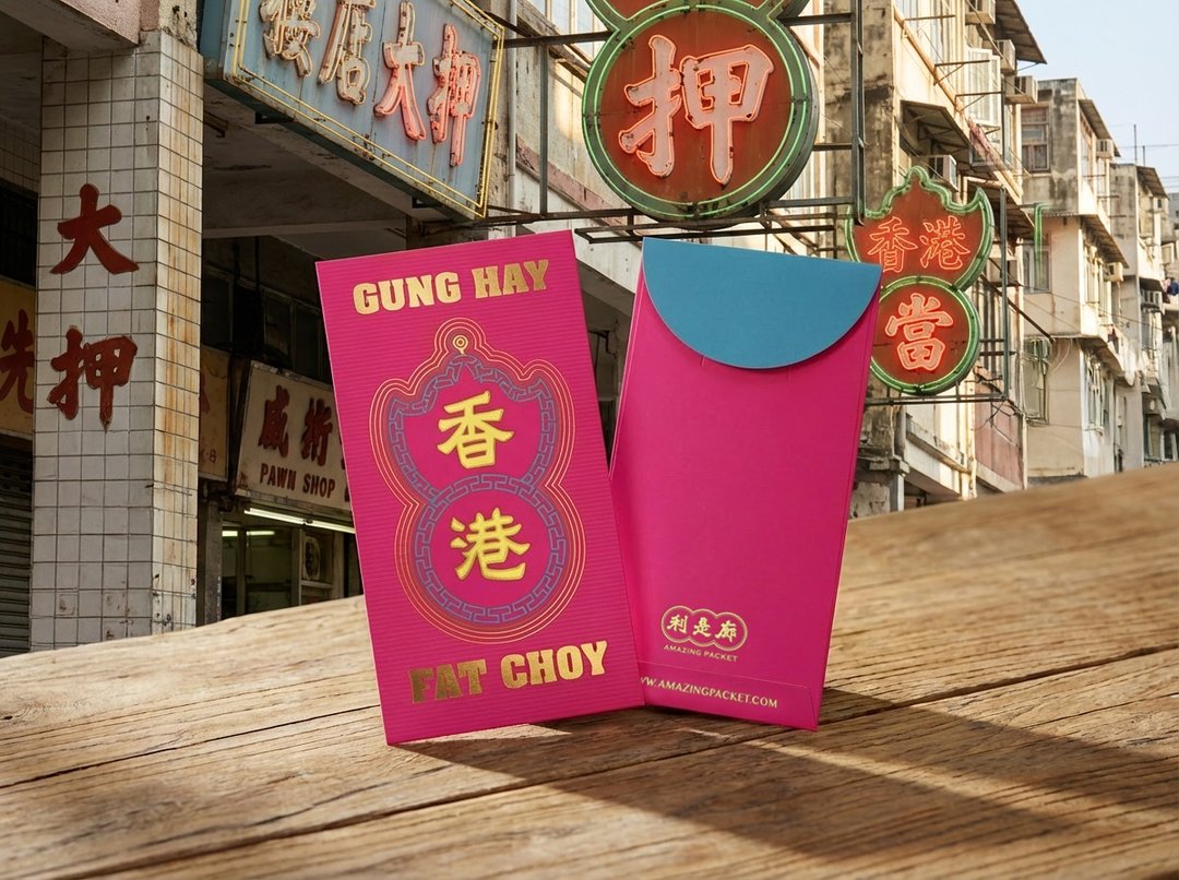 香港大押丨创意利是封丨利是廊 - 红包/春联 - 纸 粉红色