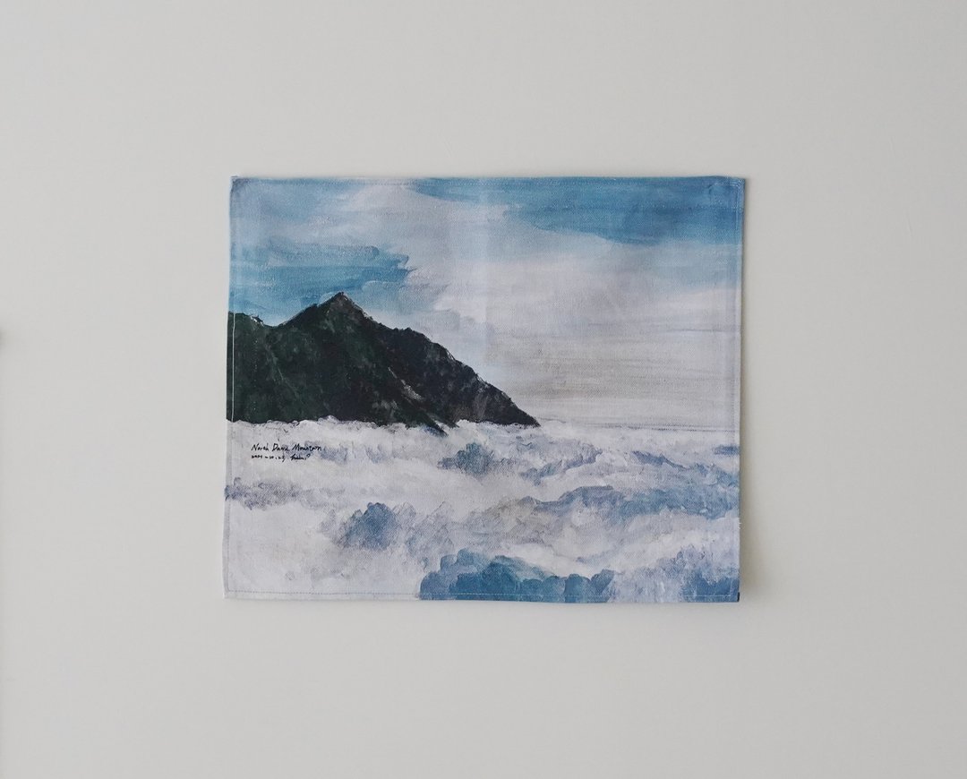 台湾高山挂布 - Nov 北大武山 - 海报/装饰画/版画 - 棉 蓝色