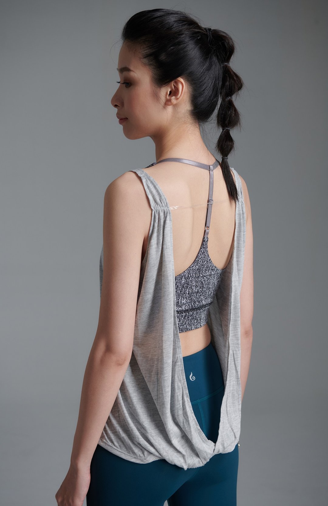 福利品【限时优惠7折】 April Tank - Printing Black 快速出货 - 女装瑜珈服 - 聚酯纤维 