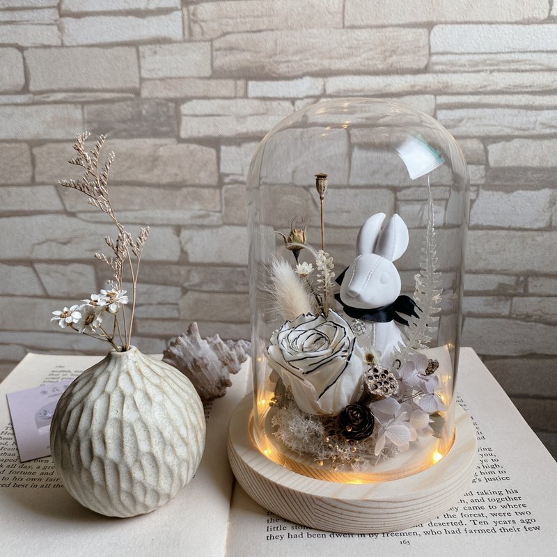 香奈儿风 香氛永生花夜灯玻璃罩-母亲节礼物 干燥花 香氛 - 香薰/精油/线香 - 植物．花 多色