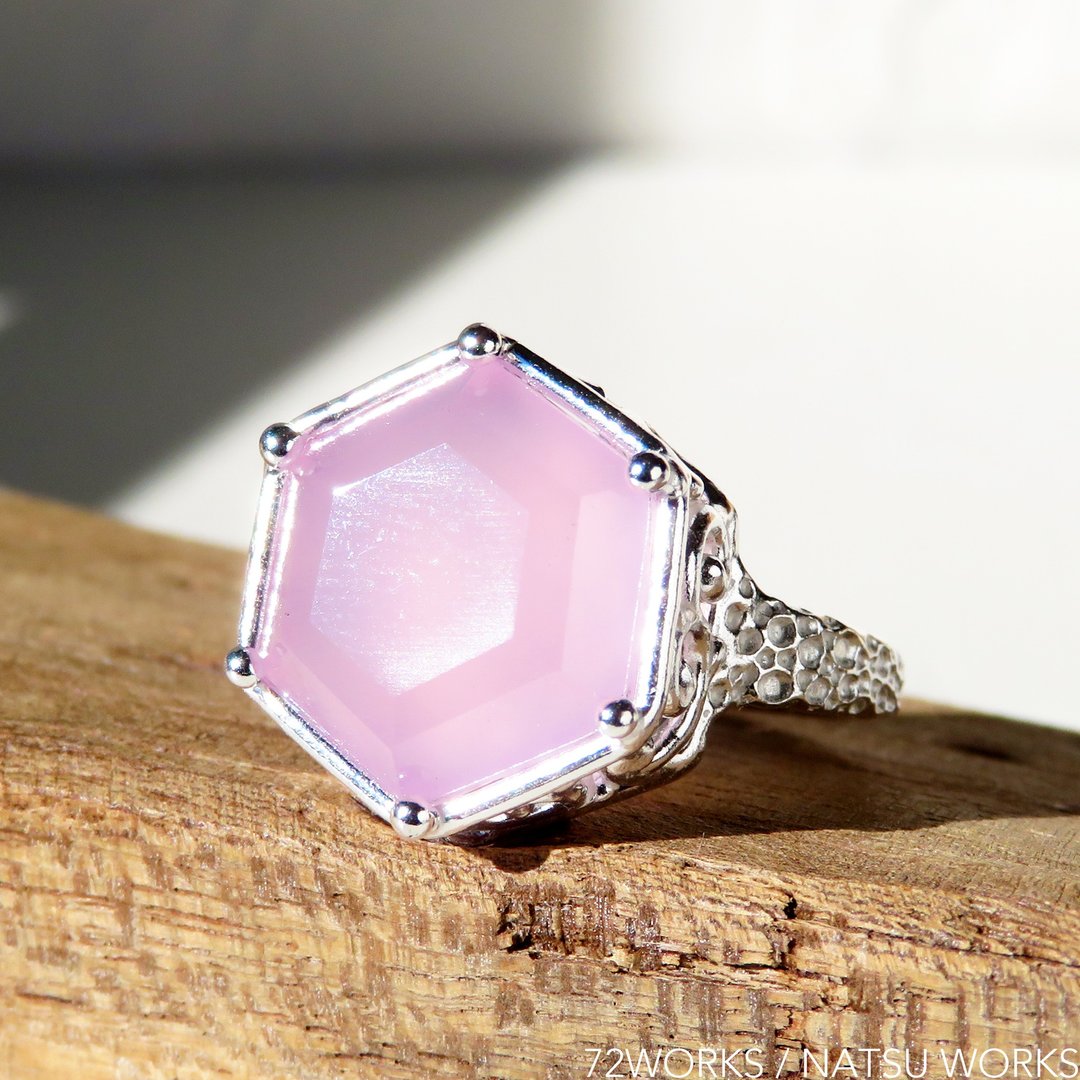 Lavender Pink Chalcedony Ring - 戒指 - 宝石 粉红色