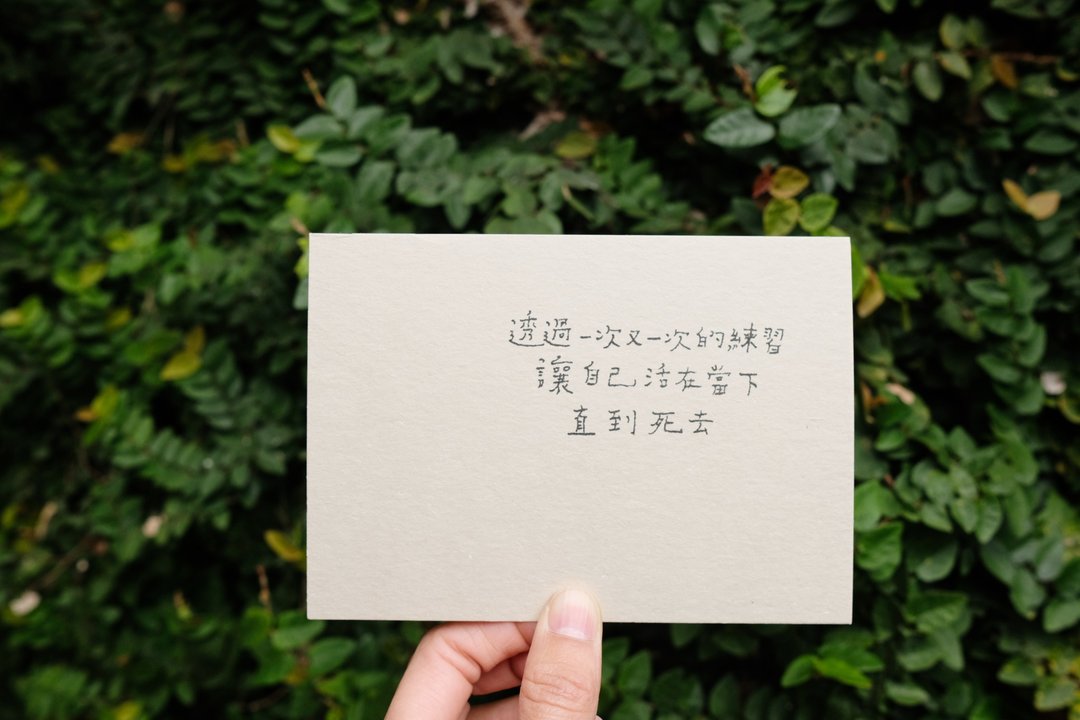 神农语录。 活在当下直到死去 - 卡片/明信片 - 纸 