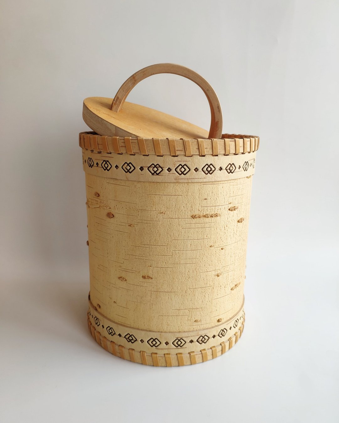Birch bark box, birch bark canister, tea box - 收纳用品 - 木头 