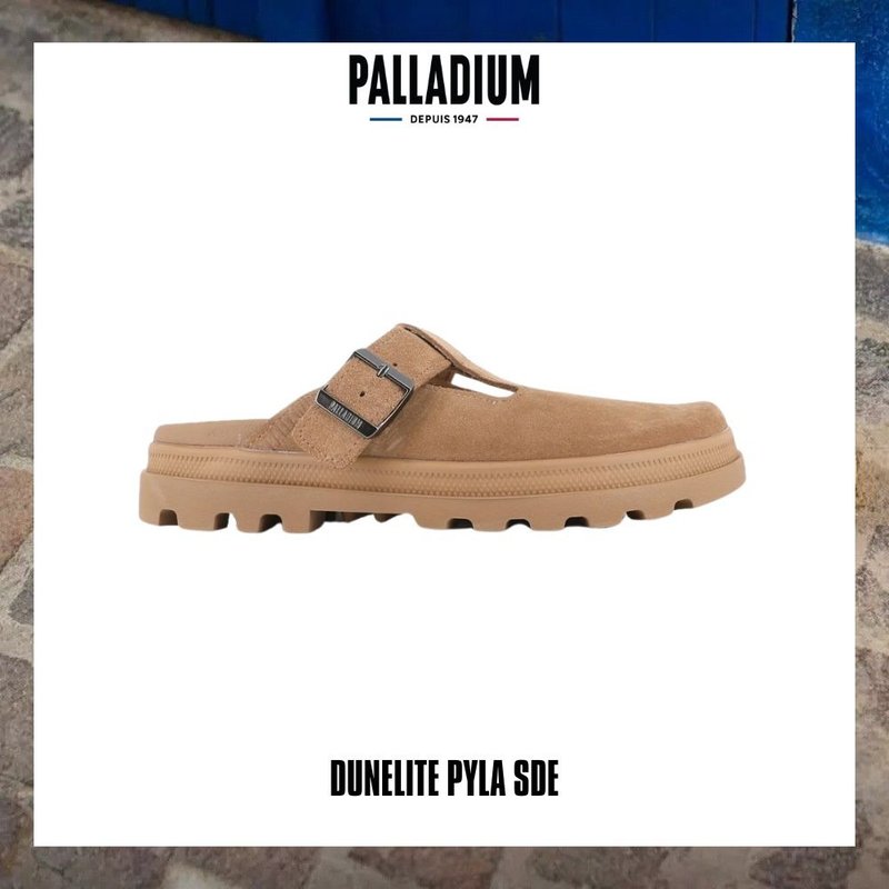 PALLADIUM DUNELITE PYLA SDE 麂皮穆勒拖鞋 棕 74454-252 - 拖鞋 - 其他材质 