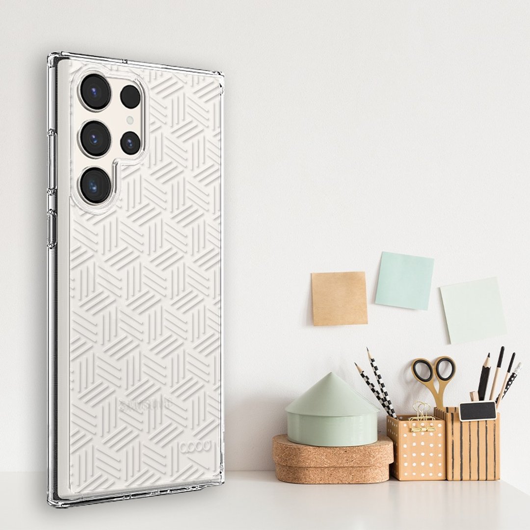 Samsung S26/S25/S24/S23系列 浮雕感轻薄军规防摔手机壳 - 斜格纹 - 手机壳/手机套 - 其他材质 多色