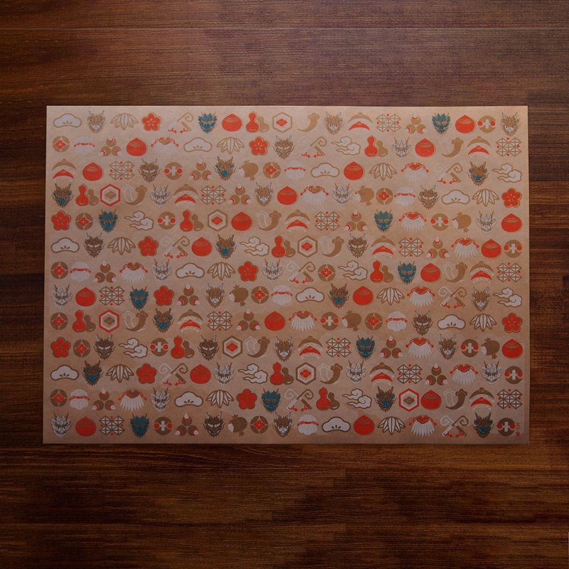 包装纸宝龙 - 包装材料 - 纸 金色