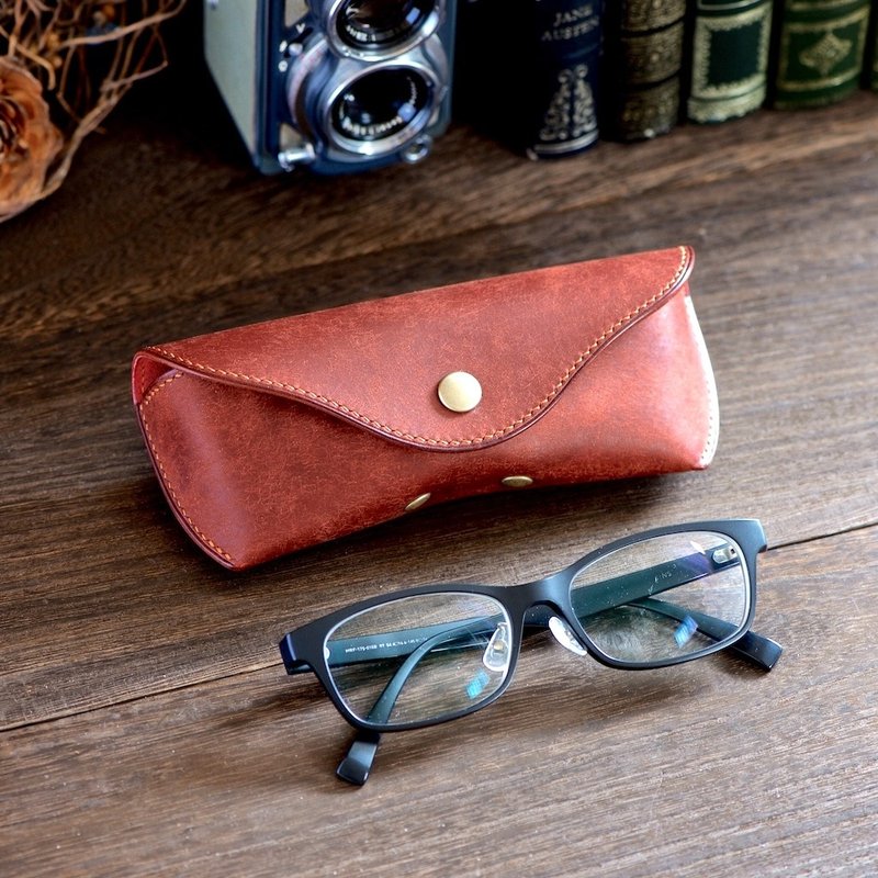 顶级眼镜盒 Pueblo Cochineal 红褐色 - 其他 - 真皮 咖啡色