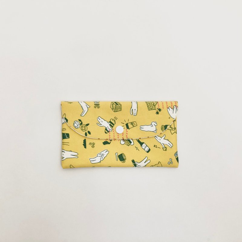 限量 日常兔兔收纳袋 笔袋 存折袋 - 其他 - 棉．麻 黄色