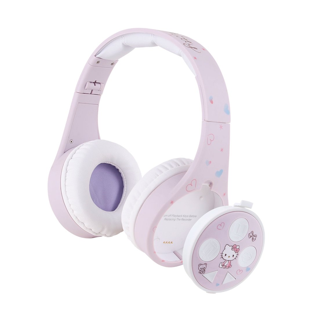 内置录音功能儿童安全耳机 - Hello Kitty - 耳机 - 塑料 紫色