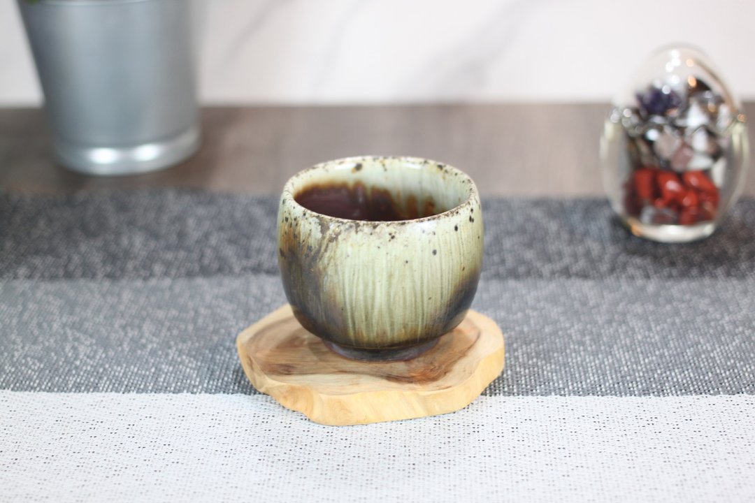 【沐春生活】110ml 天目釉 柴烧茶杯 莺歌名家叶敏祥手工作品 - 其他杯子 - 瓷 