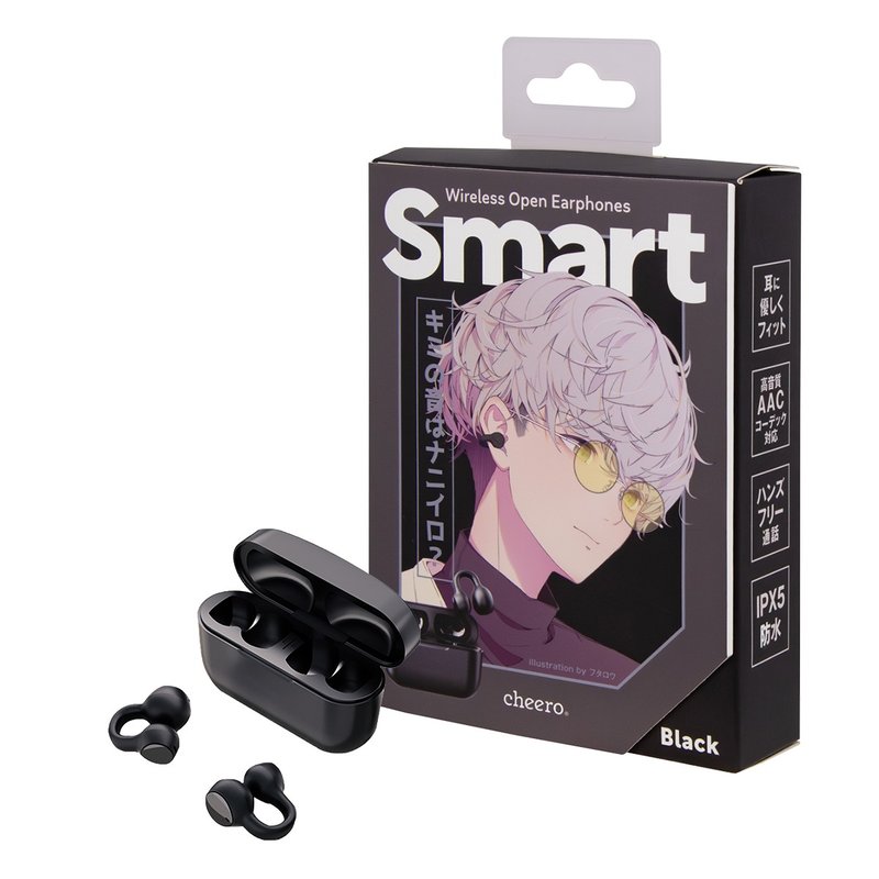 cheero 无线开放式耳机 Wireless Open Earphones Smart 黑色 - 耳机 - 塑料 黑色
