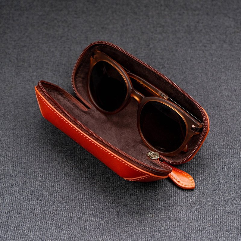 情人节礼盒 客制化礼物 一皮 进口牛皮单支便携烟斗包便携眼镜盒 - 其他 - 真皮 绿色