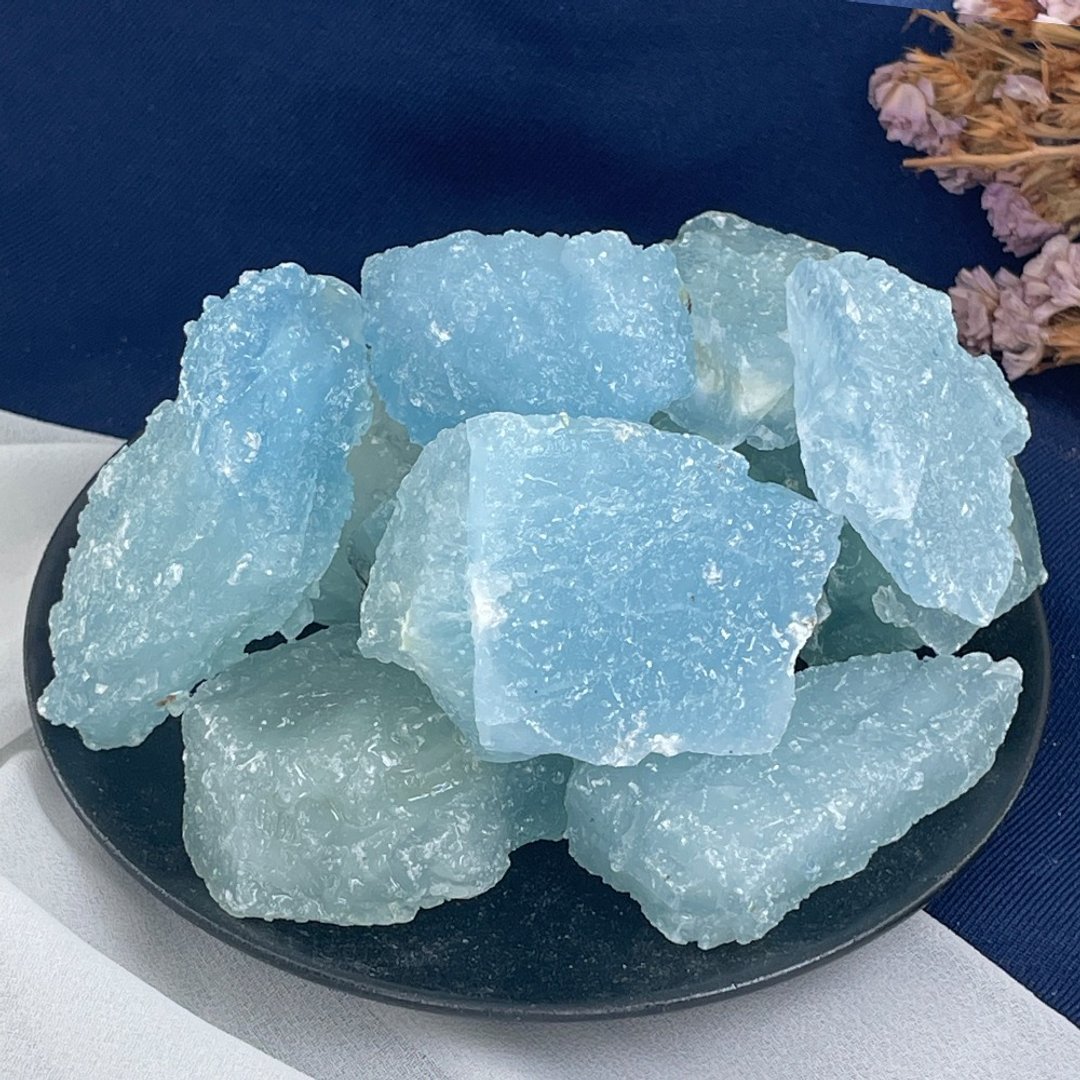 【MU工坊】海蓝宝扩香石/水晶扩香灯/碎石/室内香薰/净化小夜灯 - 香薰/精油/线香 - 其他材质 