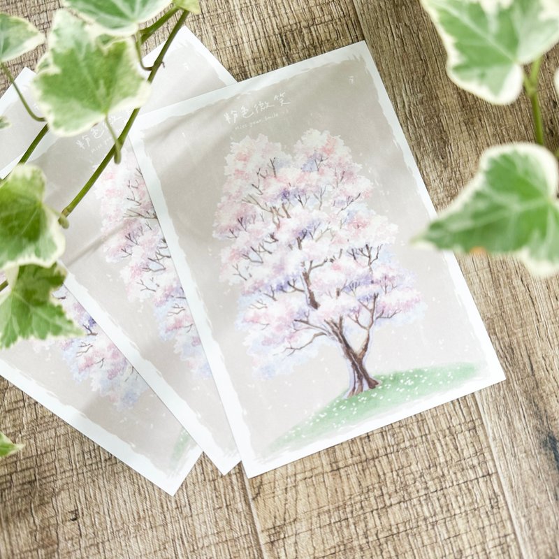 会开花的树-樱花树/紫薇树/油桐树 花语明信片 - 卡片/明信片 - 纸 多色