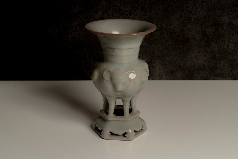 【永德堂－柏采窑】汝窑三牺尊 汝窑|经典|酒器|收藏 - 其他 - 陶 蓝色