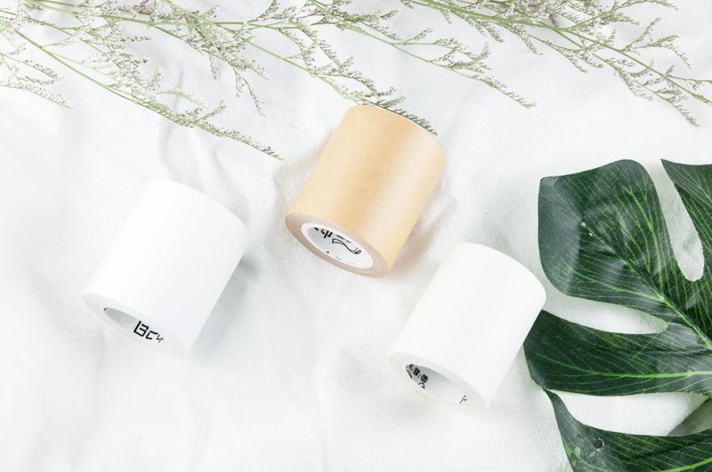 【空白卷】盖印打底胶带 - 纸胶带 - 纸 白色