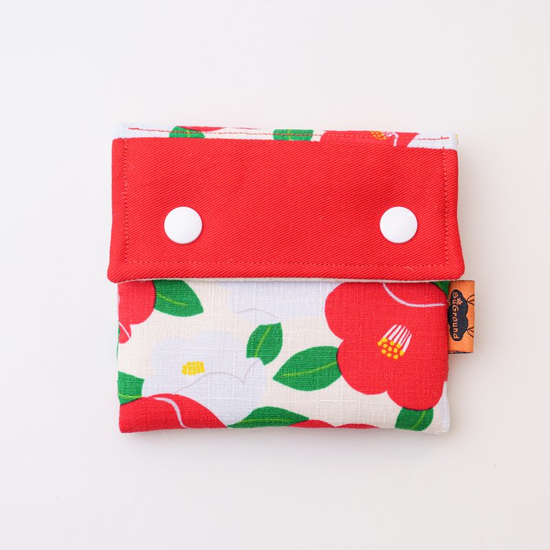 【SuGround。曙光】收纳袋-红椿 - 零钱包 - 棉．麻 红色